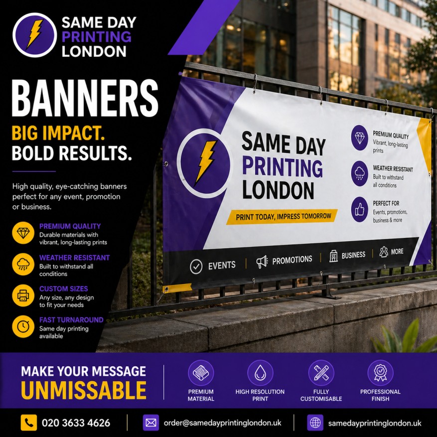 same day banner printing London
