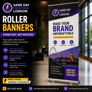same day roller banner printing London