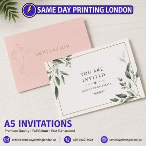 same day A5 invitations printing London