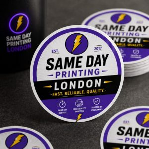 same day round vinyl sticker printing London